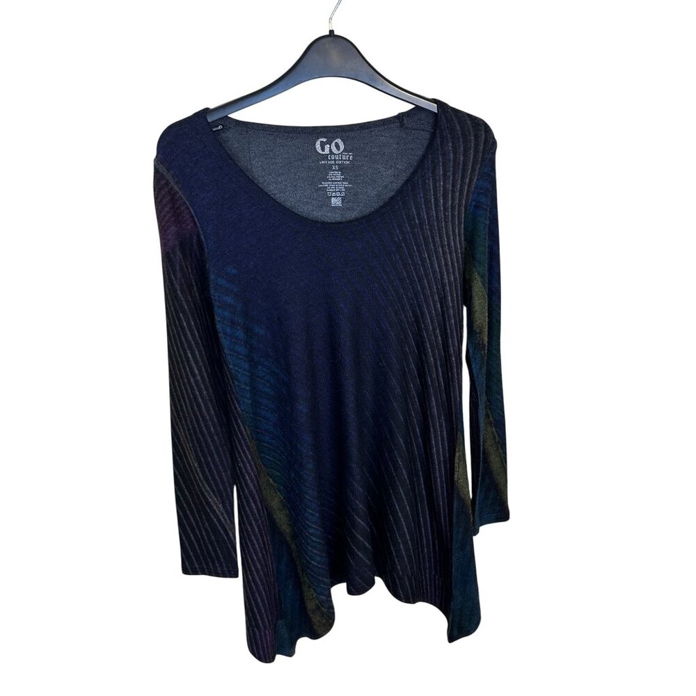 Go Couture Vintage Edition Asymmetrical Tunic Top XS Womens Shirt Witchy Goth